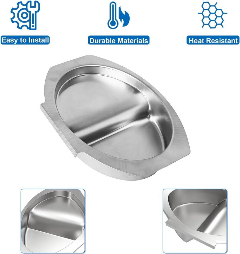 Outspark Small Water Bowl for Masterbuilt 30-inch Digital Electric Vertical BBQ Smoker, Water Pan Replacement for Masterbuilt 9007170040 Parts - Image 4